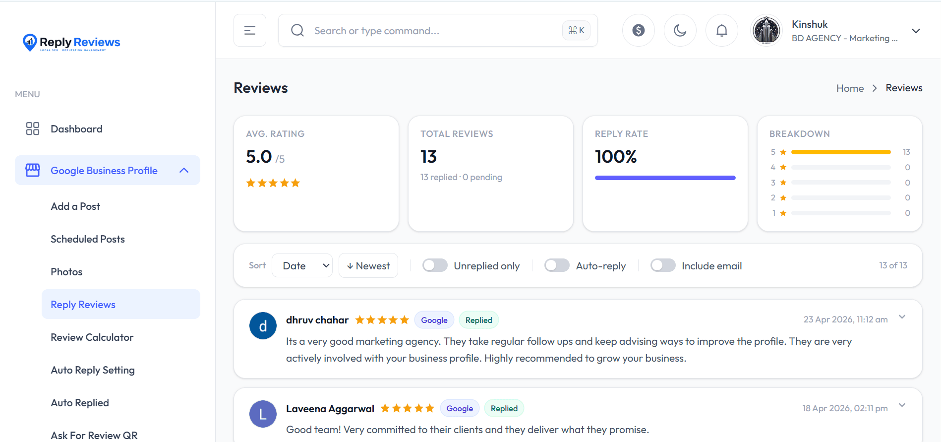 AI review reply generator